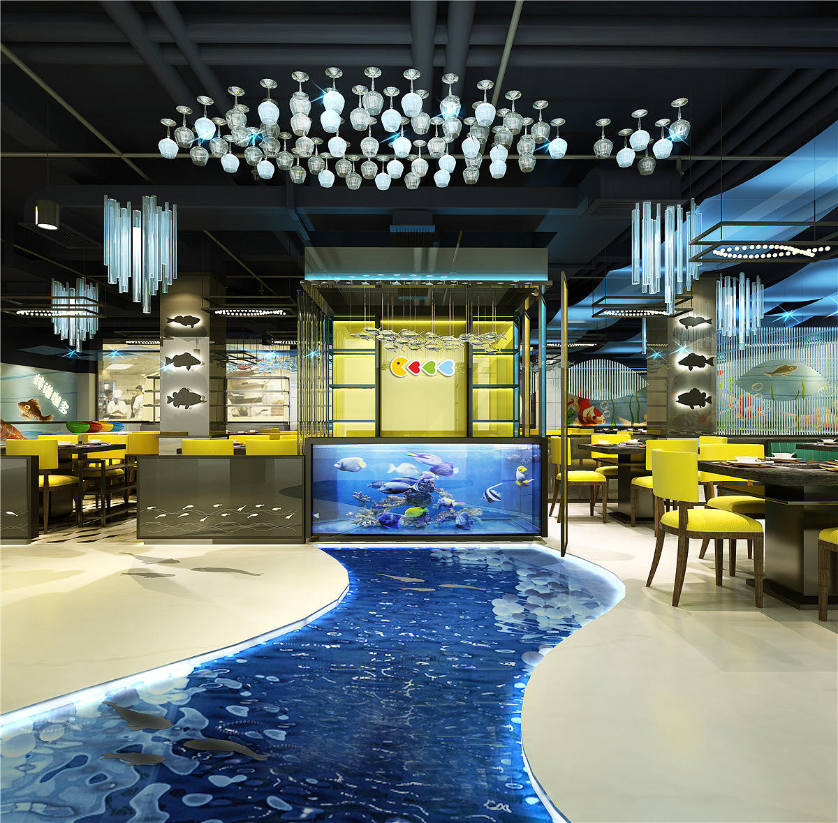 長沙酸菜魚餐廳裝修設計-意辰裝修