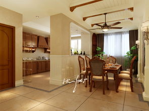 長新花園 130平米公寓美式風格 谷居家居裝修設計效果圖